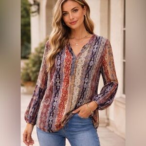 UmGee Boho Bohemian Blouse size L